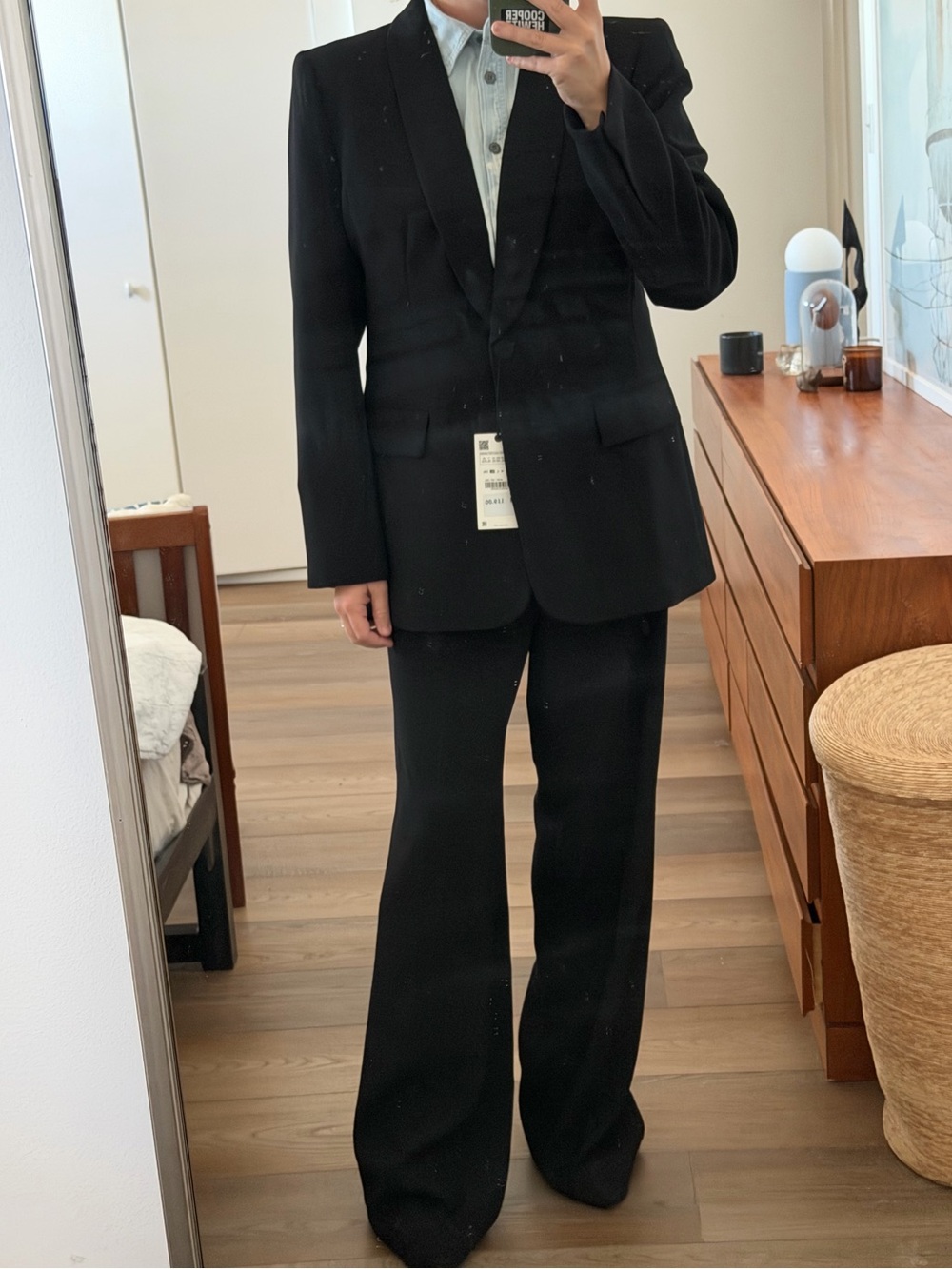 Zara Black Pant Suit, XL